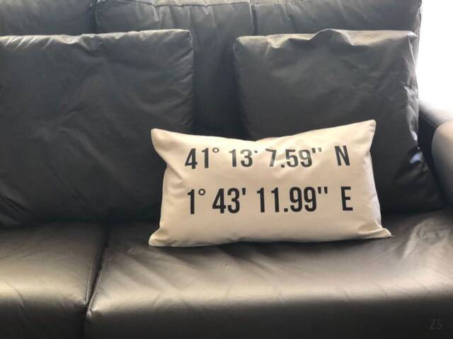 Personalized Coordinates Pillow Cover, Home Sweet Home, Housewarming Gift - image 1