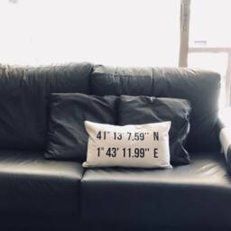 Personalized Coordinates Pillow Cover, Home Sweet Home, Housewarming Gift - thumbnail 4