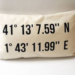Personalized Coordinates Pillow Cover, Home Sweet Home, Housewarming Gift - thumbnail 2