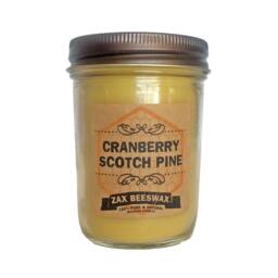 Cranberry Scotch Pine Scented Beeswax Mason Jar Candle - 8 Oz