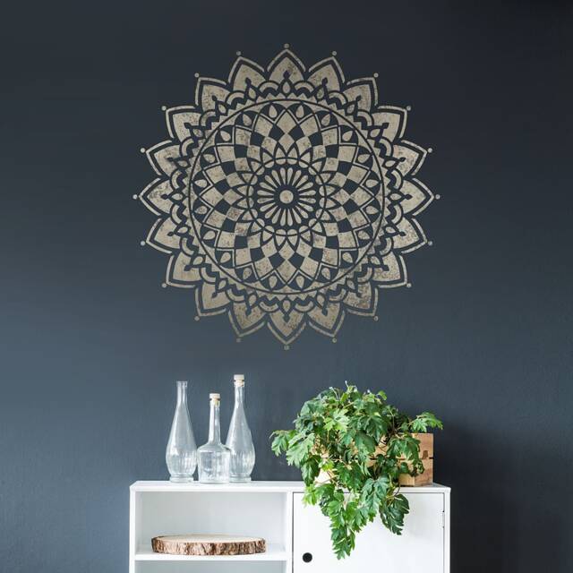 Empowerment Mandala Stencil - Mandala Wall Stencil Large Wall For Painting On Wood Better Than Decals - image 1
