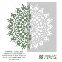 Empowerment Mandala Stencil - Mandala Wall Stencil Large Wall For Painting On Wood Better Than Decals - thumbnail 4