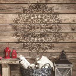 Empowerment Mandala Stencil - Mandala Wall Stencil Large Wall For Painting On Wood Better Than Decals - thumbnail 2