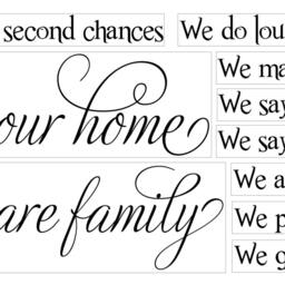 Wall Vinyl Decal in This Home We Do Family Rules Kw1204 - thumbnail 2