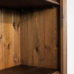 Vintage Stained Pine Open Bookcase - Storage Furniture Large - M-6573 - thumbnail 3