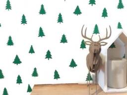 Evergreen Tree Vinyl Wall Decals Nursery Decor, Peel & Stick - 48 Pc - thumbnail 1