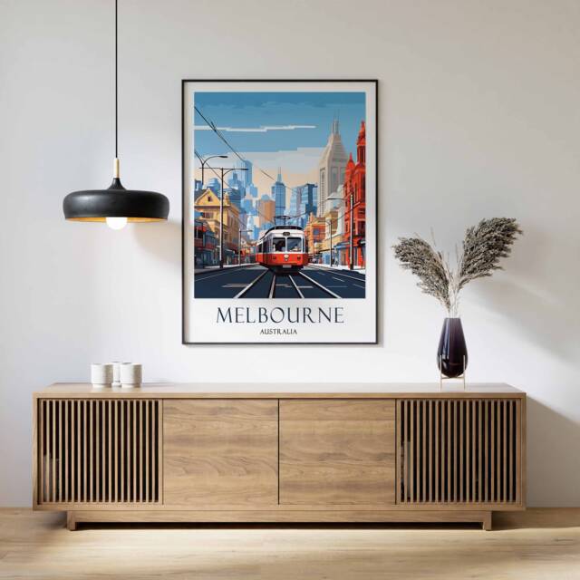 Melbourne Travel Print, Poster, Australia Wall Art, Australian Decor, Gift, Art Print - image 1
