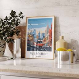 Melbourne Travel Print, Poster, Australia Wall Art, Australian Decor, Gift, Art Print - thumbnail 2