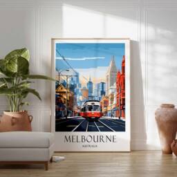 Melbourne Travel Print, Poster, Australia Wall Art, Australian Decor, Gift, Art Print - thumbnail 3