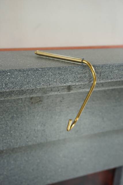 Christmas Stocking Hanger Hook Holder Bronze For Recessed Front Mantels - image 1
