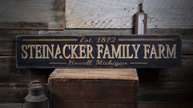 Family Farm Sign, Custom Wooden House Decor, Wall Decor - Rustic Hand Made Sign For - image 1