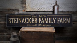 Family Farm Sign, Custom Wooden House Decor, Wall Decor - Rustic Hand Made Sign For - thumbnail 1