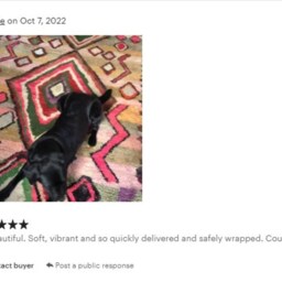 Custom Boujad Wool Rug - Authentic Moroccan Carpet, Bohemian Style - thumbnail 4