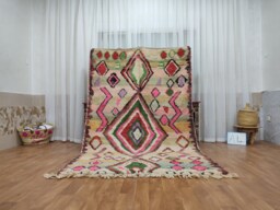 Custom Boujad Wool Rug - Authentic Moroccan Carpet, Bohemian Style