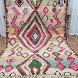 Custom Boujad Wool Rug - Authentic Moroccan Carpet, Bohemian Style - thumbnail 3