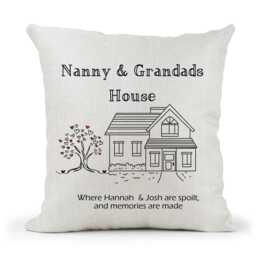 Personalised Cushion, Nanny , Grandads , Grandma & Grandpa's House, Granny, Gran, Nan, Nanny, Nonno, Nonna, Grandad, Pops, Mum Dad Gift - thumbnail 2