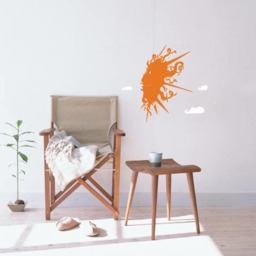 Sun & Clouds Vinyl Wall Decal - Whimsical Nursery Art - thumbnail 2