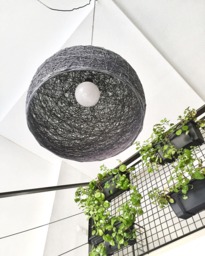 Plug in Pendant Light Minimalist Design, Globe Lamp, Hanging Plug In, Swag Light, Modern Lamp - Half Sphere - thumbnail 1
