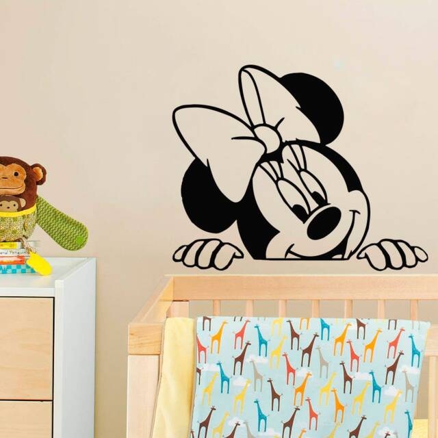 Mickey & Minnie Mouse Name Wall Decal Nursery Decor Sticker 4128 - image 1