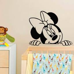 Mickey & Minnie Mouse Name Wall Decal Nursery Decor Sticker 4128 - thumbnail 1