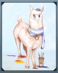 Thidwick, Gentleman Alpaca - 8x10 Or 11x14 Print Cute Animals Art - Gentlemen Series - thumbnail 1