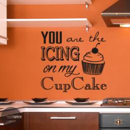 You Are The Icing On My Cupcake Vinyl Wall Decal Sticker - thumbnail 1
