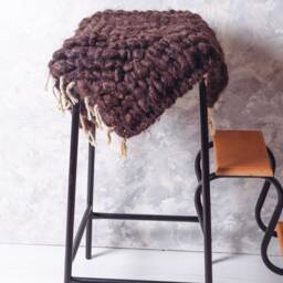 Green Seat Cushion, Floor Seating, Saddle Scandinavian Stool Cushion Handwoven, Modern Style Chair Cushion - thumbnail 3