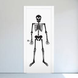 Halloween Life Size Skeleton Wall Decal - Large Spooky Vinyl Bones - thumbnail 1