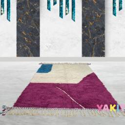 Yakiti - 5X9Ft Moroccan Rug, Beni Ourain Area Modern Wool Living Room Beniourain Handmade Soft Carpet, 167 cm X 267 - thumbnail 2