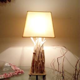 Driftwood Table Lamp , Bedside Lamp, Coastal Light Fixture - thumbnail 3