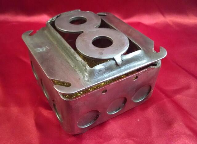 Electrical Box Stash Box, Steampunk Storage Smash Crash Box, Hand Made From Boxes, Hand Made - image 1