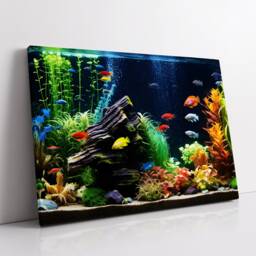 Fish Tank Water Aquascape Feature Aquatic Lover Wall Art Framed Canvas Poster Print Home Office Bedroom Games Room Decor Gift Idea - thumbnail 2