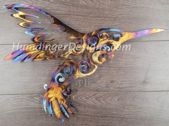 11Th Anniversary Stainless Steel Hummingbird Wall Art - image 1