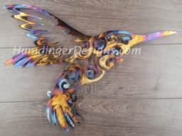 11Th Anniversary Stainless Steel Hummingbird Wall Art - thumbnail 1