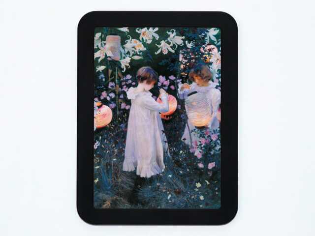 Carnation, Lily, Rose John Singer Sargent Children Girls Lanterns Classic Painting Wooden Framed Art Print - image 1