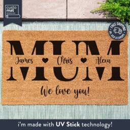 Mother's Day Doormat - We Love You Best Mom Gift For Her The Lives Here Family Rug Custom - thumbnail 1