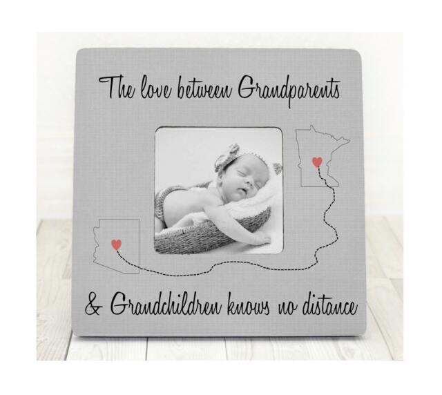 Personalized Grandparents Photo Frame Long Distance Grandchildren Gift - image 1