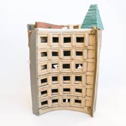 Surreal Building Sculpture Desk Art Hand Made - thumbnail 3