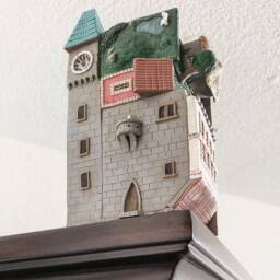 Surreal Building Sculpture Desk Art Hand Made - thumbnail 2