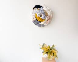 Round Handwoven Wall Hanging - Boho Chic Textured Round Woven Art Circular Mural Weaving For Home Decor