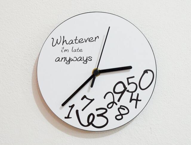 Whatever, I'm Late Anyways White - Wall Clock Rgb Led 5V Option - image 1