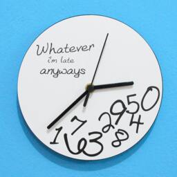 Whatever, I'm Late Anyways White - Wall Clock Rgb Led 5V Option - thumbnail 2