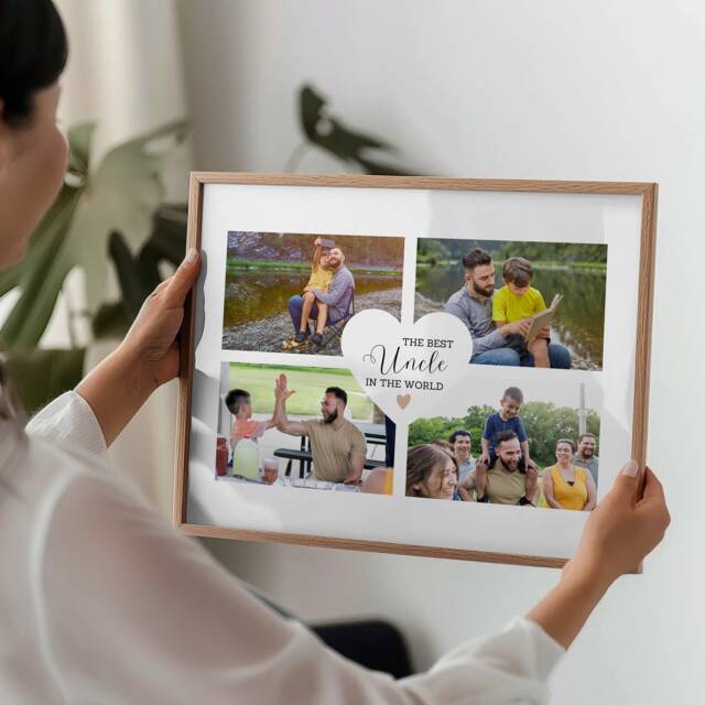 Personalised Framed Best Uncle Photo Print, Gift For Uncle, Cool Uncles Birthday Gift, Present Niece, Nephew - image 1