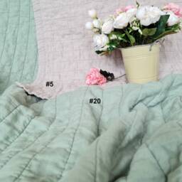 Lightweight Linen Comforter, Custom Colors, Stonewashed Quilt, Double-Sided Eco Bedding - thumbnail 2