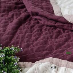 Lightweight Linen Comforter, Custom Colors, Stonewashed Quilt, Double-Sided Eco Bedding - thumbnail 3