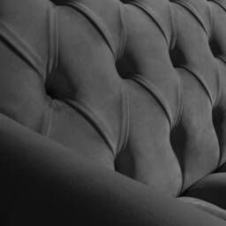 2 Seater Graphite Grey Velvet Chesterfield Sofa, Low Retro Design, British Handmade - thumbnail 3
