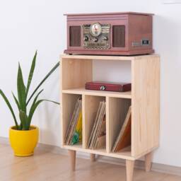 Record Player Stand, Vinyl Credenza, Storage Cabinet - Akselerert - thumbnail 2