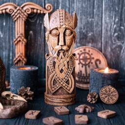 Odin, Wotan, Old Norse Pagan God Statue, For Asatru Altar Kit & Heathen Ritual - thumbnail 3