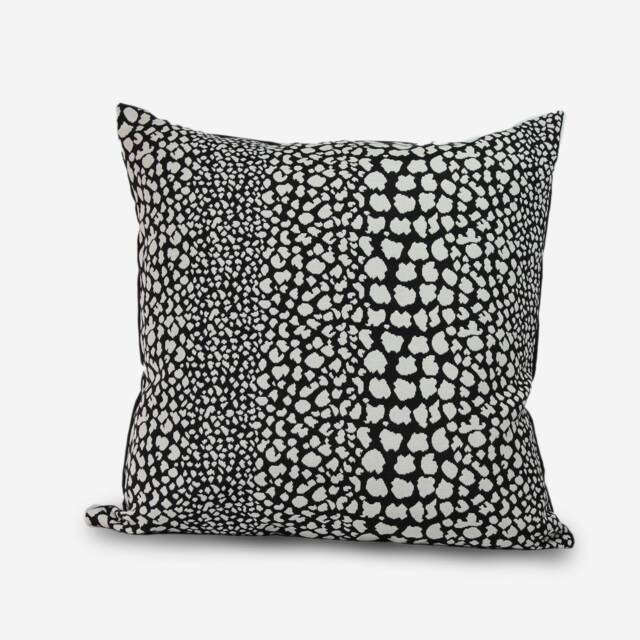 Black & White Animal Print Pillow Cover Cotton Jacquard Cushion - image 1