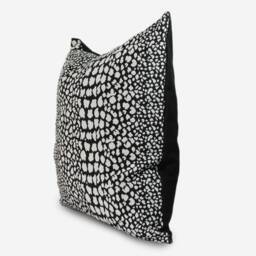 Black & White Animal Print Pillow Cover Cotton Jacquard Cushion - thumbnail 4